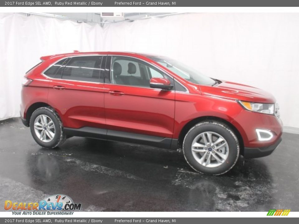 2017 Ford Edge SEL AWD Ruby Red Metallic / Ebony Photo #1