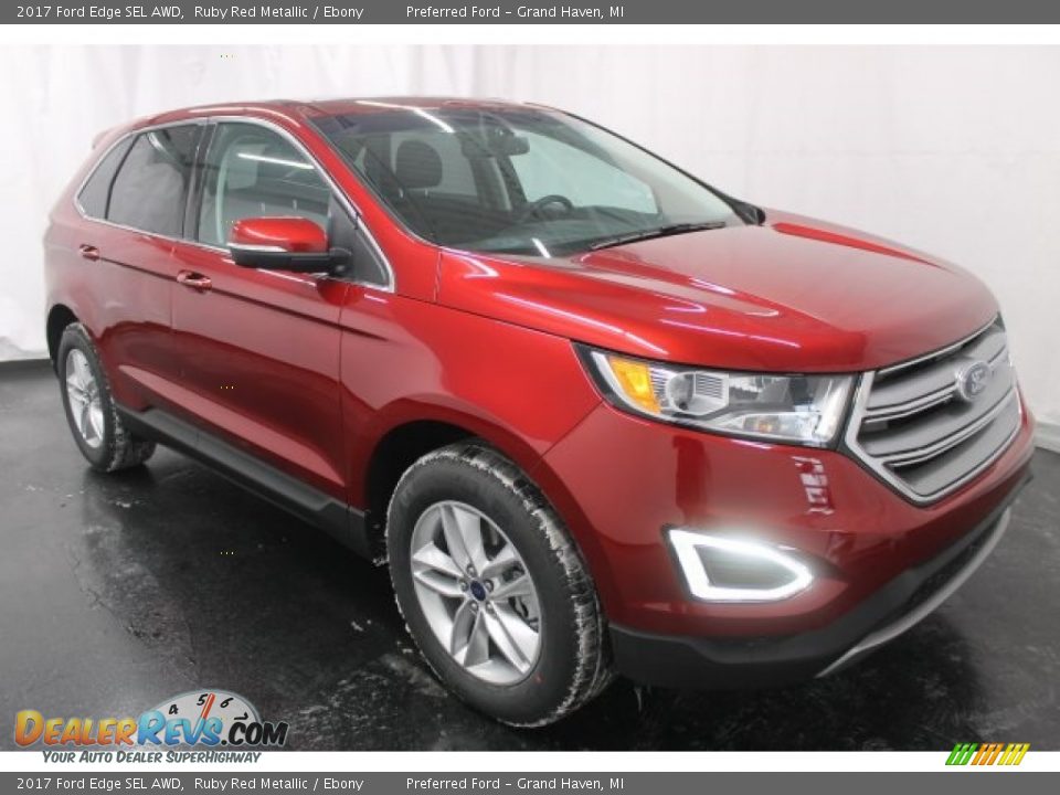 2017 Ford Edge SEL AWD Ruby Red Metallic / Ebony Photo #4