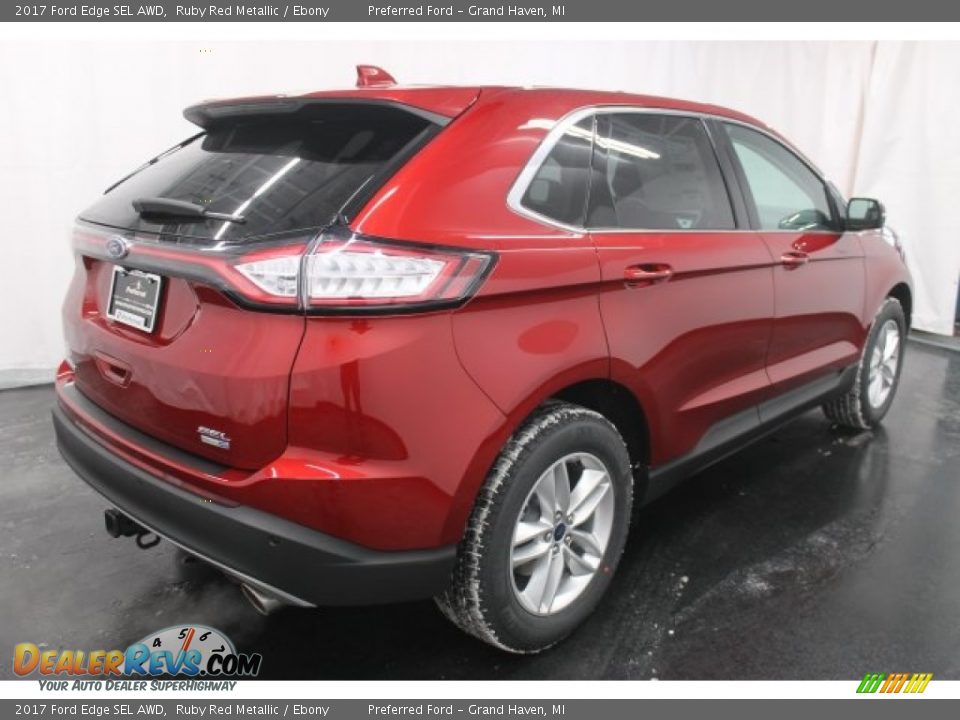 2017 Ford Edge SEL AWD Ruby Red Metallic / Ebony Photo #5