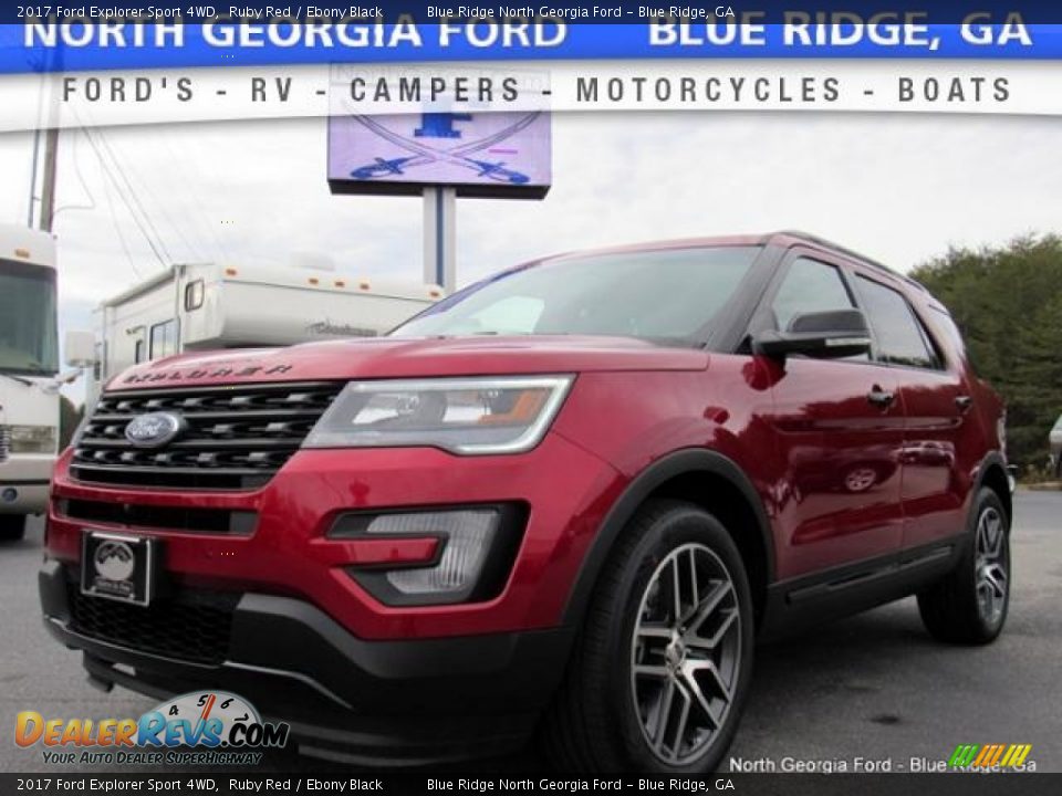 2017 Ford Explorer Sport 4WD Ruby Red / Ebony Black Photo #1