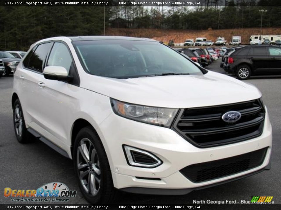 2017 Ford Edge Sport AWD White Platinum Metallic / Ebony Photo #7