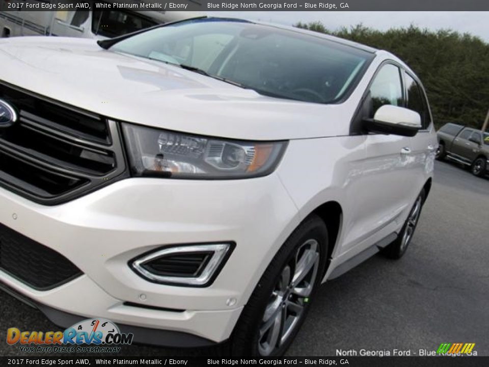 2017 Ford Edge Sport AWD White Platinum Metallic / Ebony Photo #32