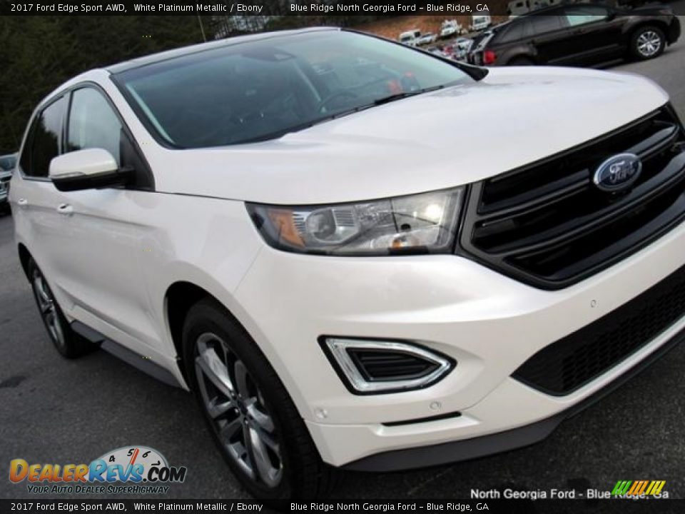 2017 Ford Edge Sport AWD White Platinum Metallic / Ebony Photo #33