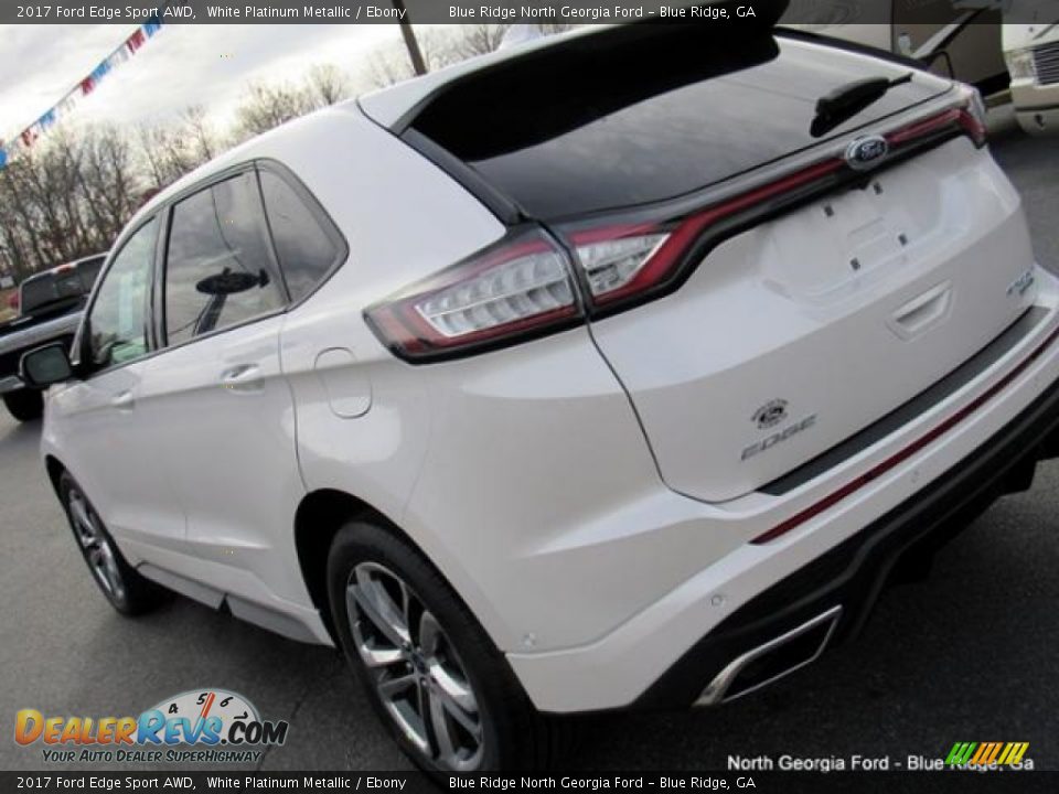 2017 Ford Edge Sport AWD White Platinum Metallic / Ebony Photo #35