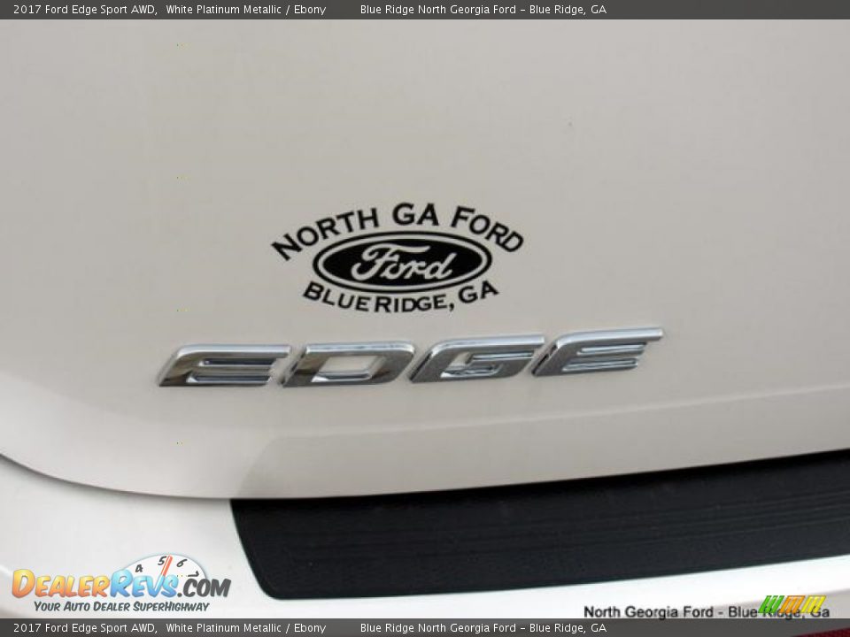 2017 Ford Edge Sport AWD White Platinum Metallic / Ebony Photo #36