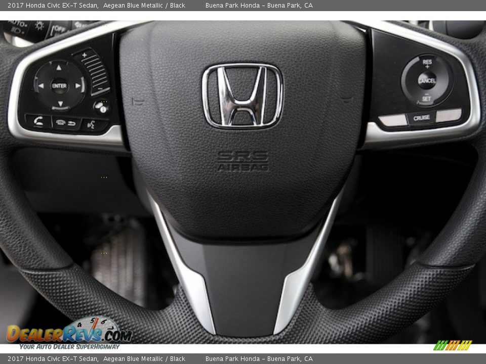 2017 Honda Civic EX-T Sedan Aegean Blue Metallic / Black Photo #10