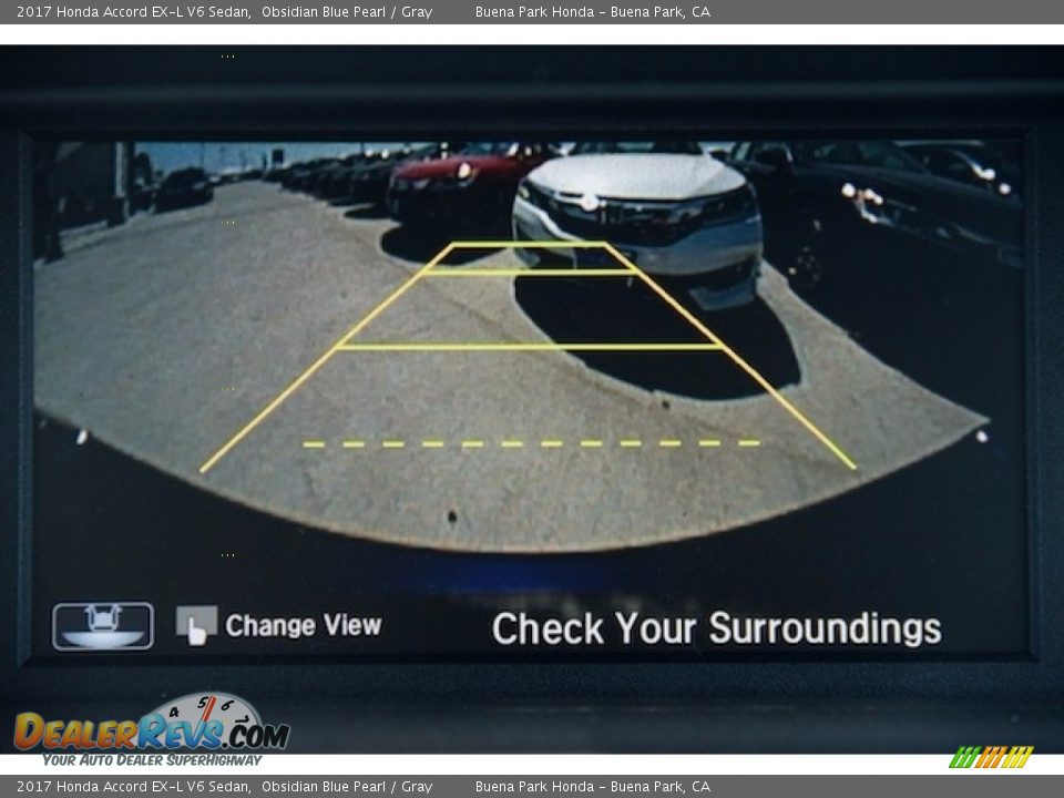 2017 Honda Accord EX-L V6 Sedan Obsidian Blue Pearl / Gray Photo #6