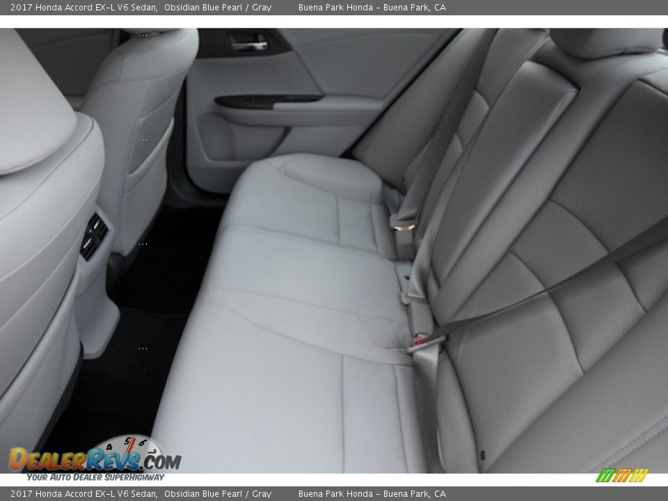 2017 Honda Accord EX-L V6 Sedan Obsidian Blue Pearl / Gray Photo #12