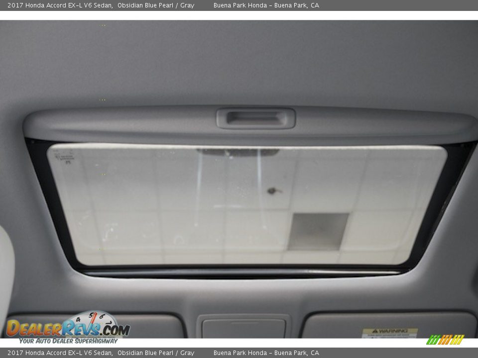 2017 Honda Accord EX-L V6 Sedan Obsidian Blue Pearl / Gray Photo #14