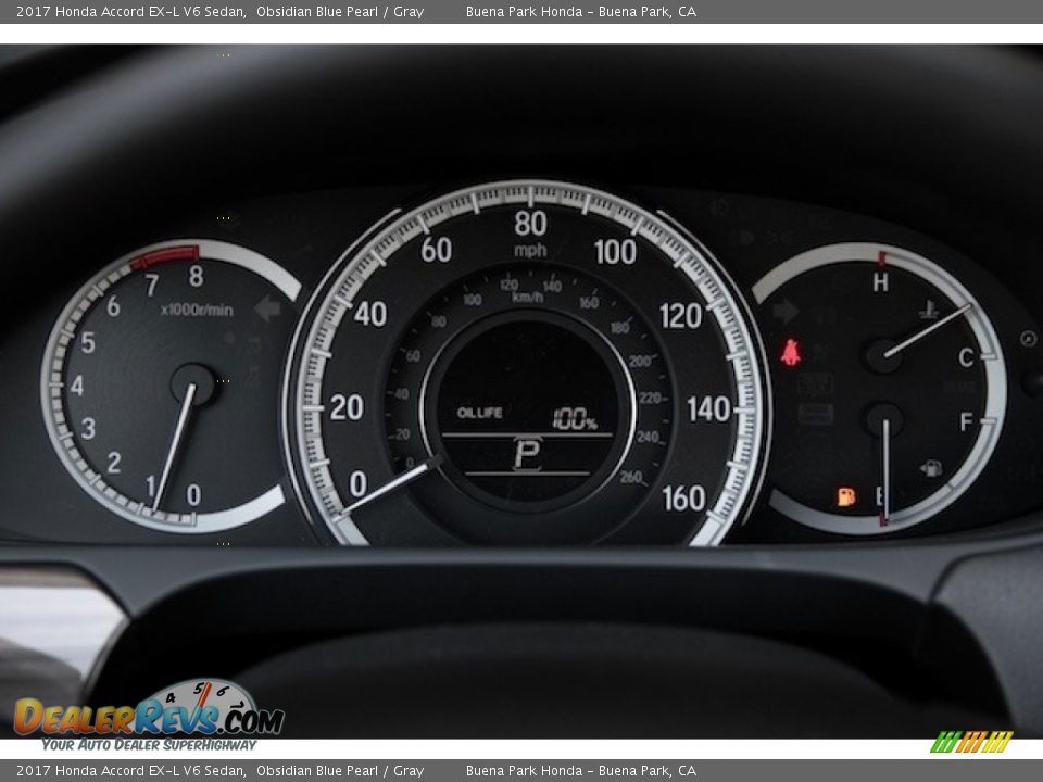 2017 Honda Accord EX-L V6 Sedan Obsidian Blue Pearl / Gray Photo #18