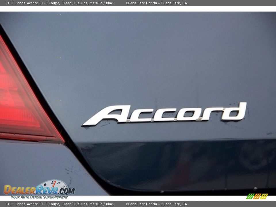 2017 Honda Accord EX-L Coupe Deep Blue Opal Metallic / Black Photo #4