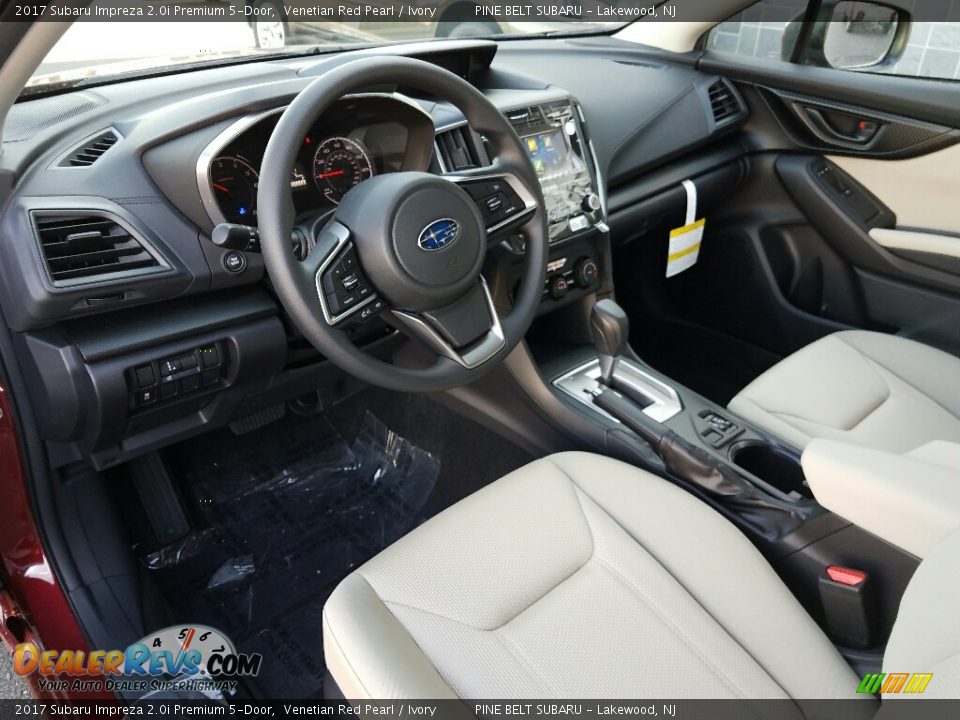 Ivory Interior - 2017 Subaru Impreza 2.0i Premium 5-Door Photo #7