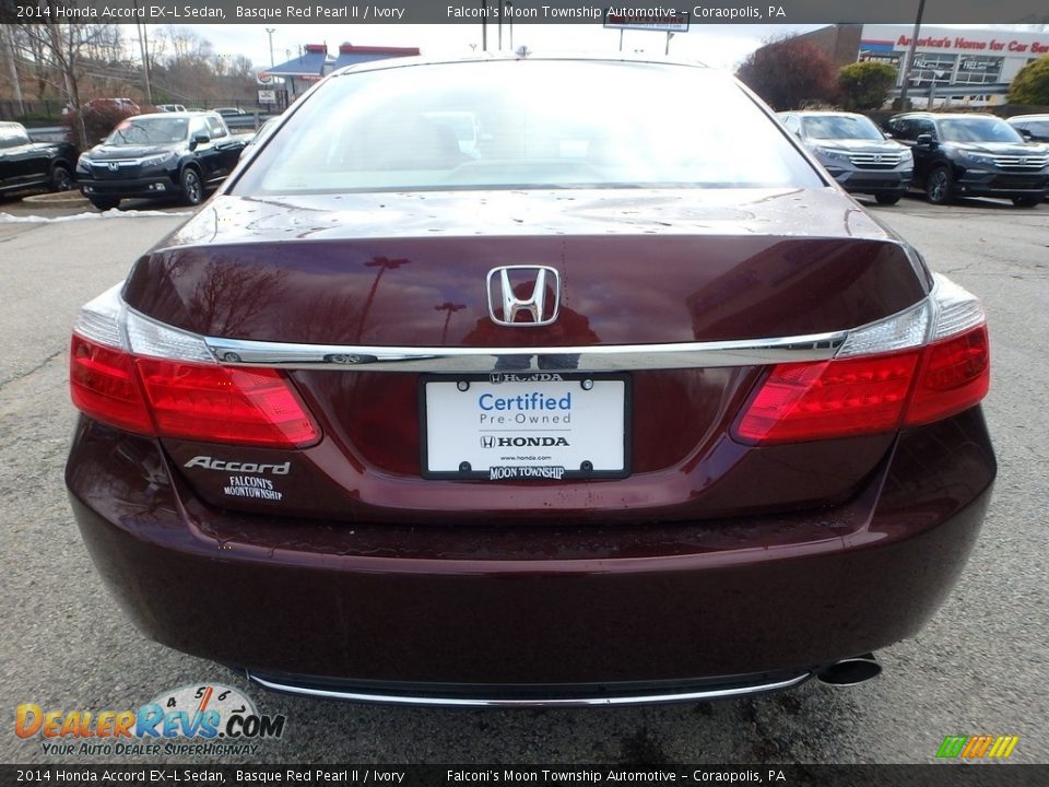 2014 Honda Accord EX-L Sedan Basque Red Pearl II / Ivory Photo #4