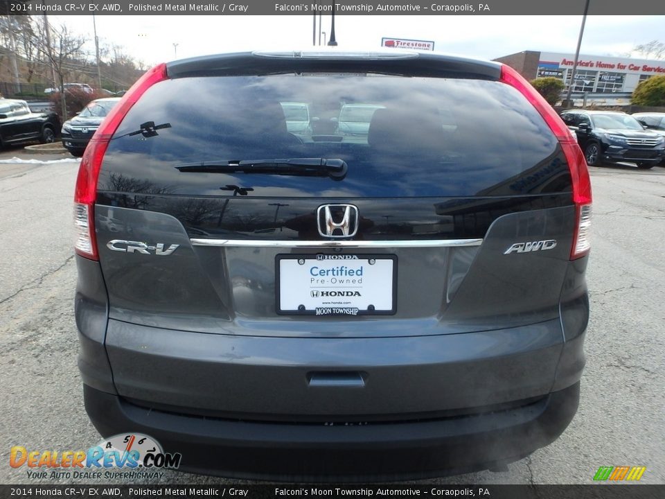 2014 Honda CR-V EX AWD Polished Metal Metallic / Gray Photo #4