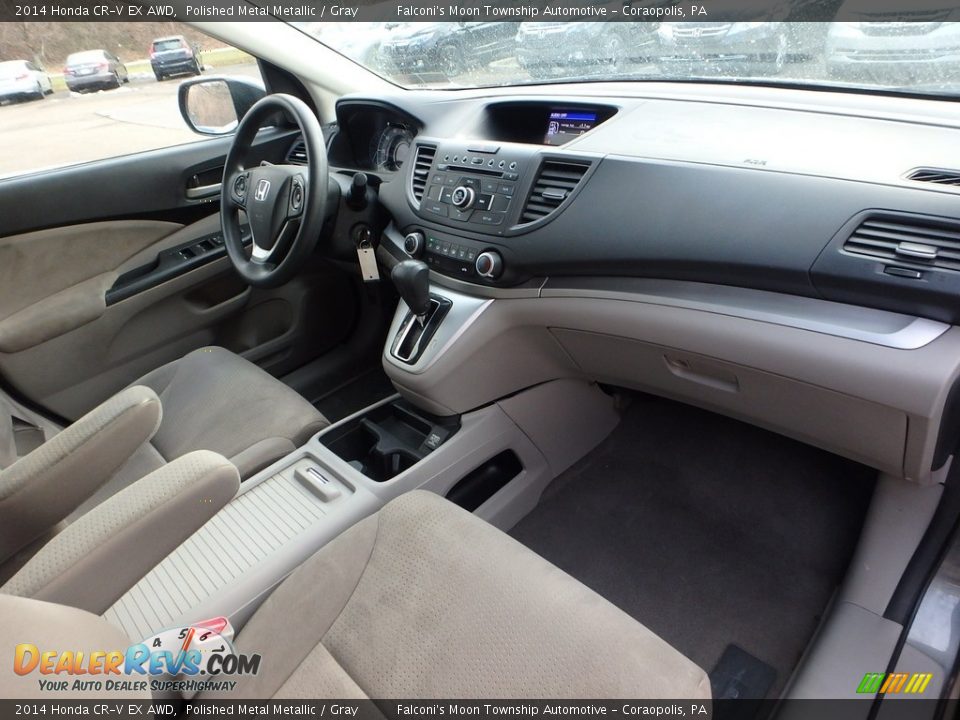 2014 Honda CR-V EX AWD Polished Metal Metallic / Gray Photo #12