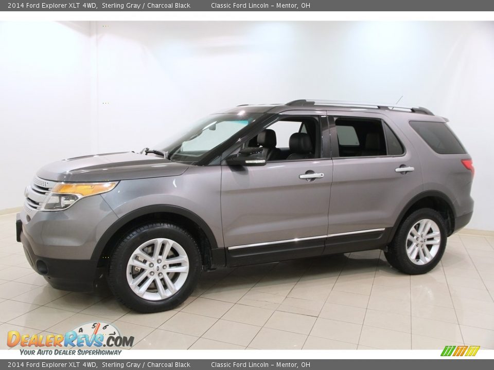 2014 Ford Explorer XLT 4WD Sterling Gray / Charcoal Black Photo #3