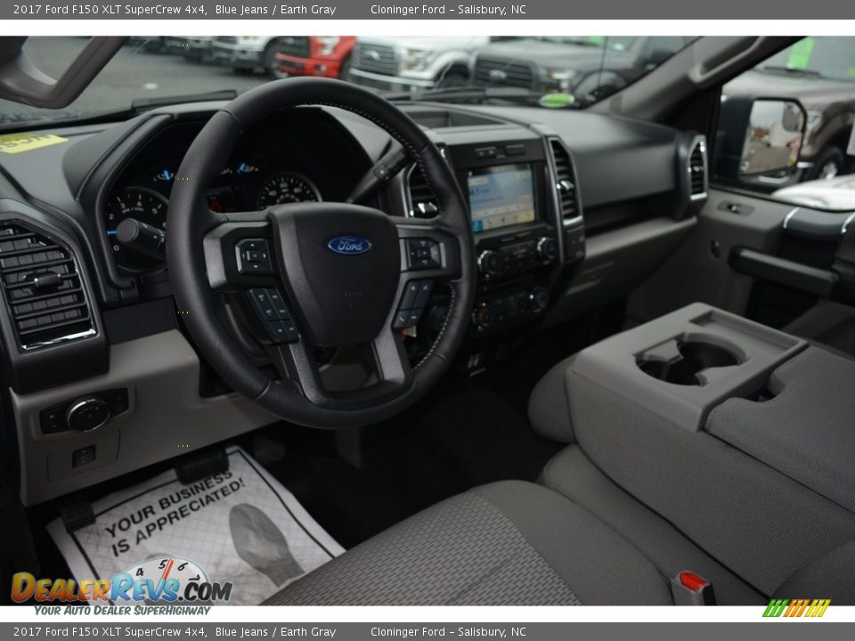 2017 Ford F150 XLT SuperCrew 4x4 Blue Jeans / Earth Gray Photo #8