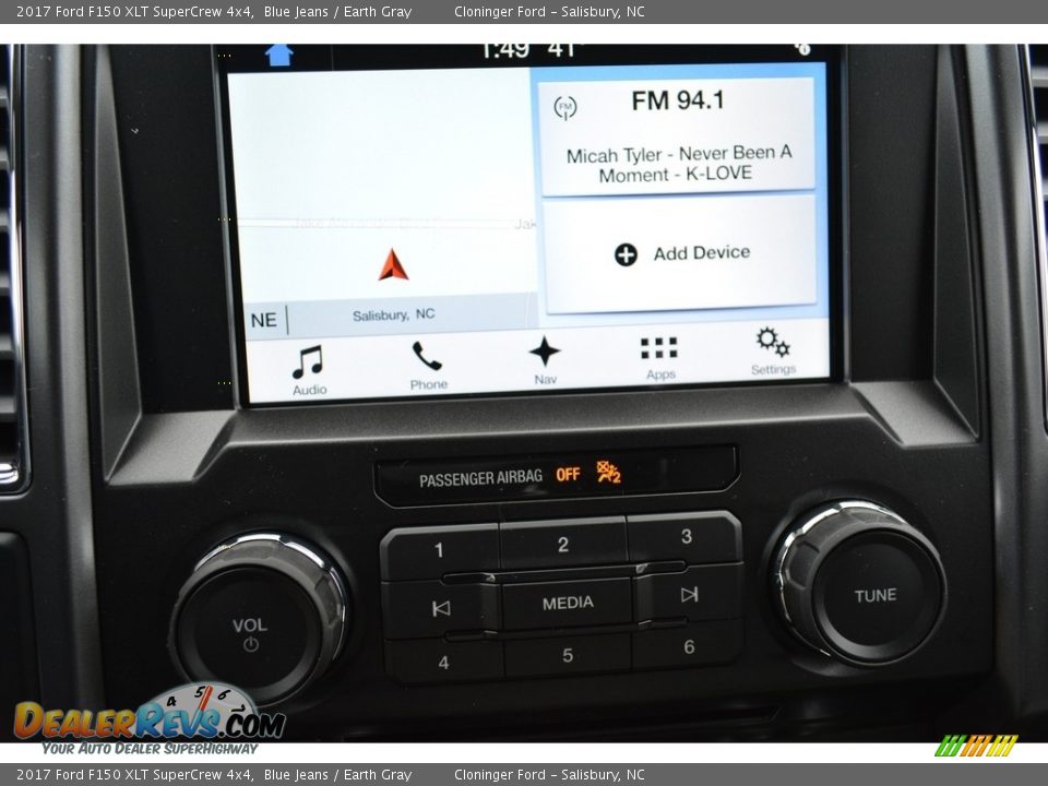 2017 Ford F150 XLT SuperCrew 4x4 Blue Jeans / Earth Gray Photo #10