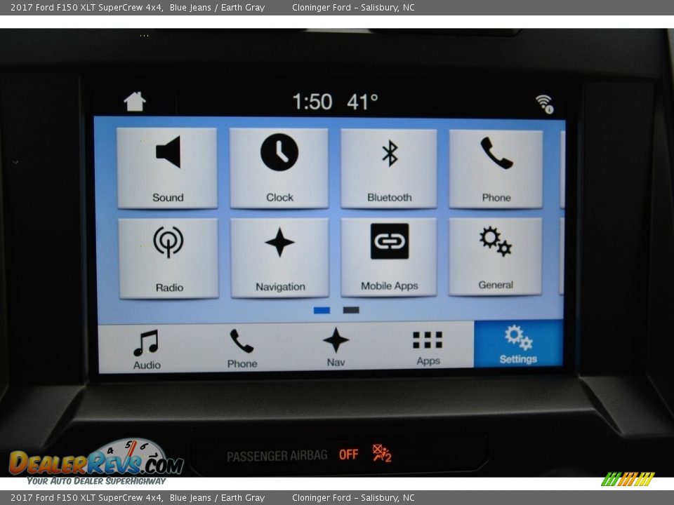 2017 Ford F150 XLT SuperCrew 4x4 Blue Jeans / Earth Gray Photo #11