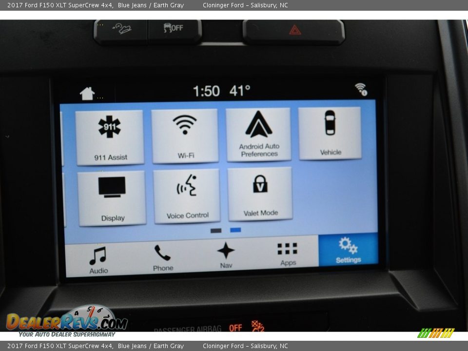 2017 Ford F150 XLT SuperCrew 4x4 Blue Jeans / Earth Gray Photo #12