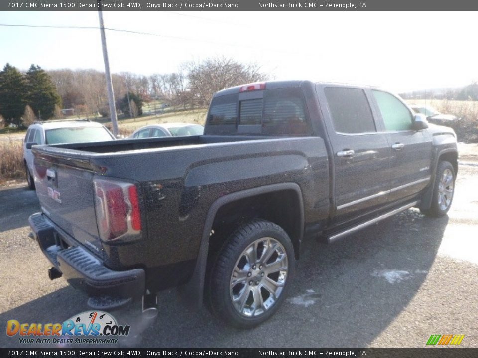 2017 GMC Sierra 1500 Denali Crew Cab 4WD Onyx Black / Cocoa/­Dark Sand Photo #6