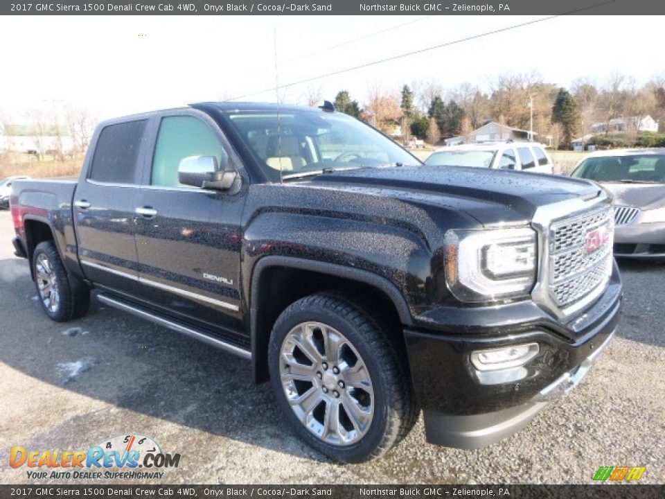 2017 GMC Sierra 1500 Denali Crew Cab 4WD Onyx Black / Cocoa/­Dark Sand Photo #11