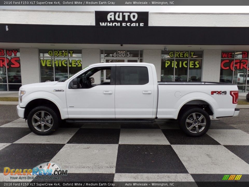 2016 Ford F150 XLT SuperCrew 4x4 Oxford White / Medium Earth Gray Photo #1