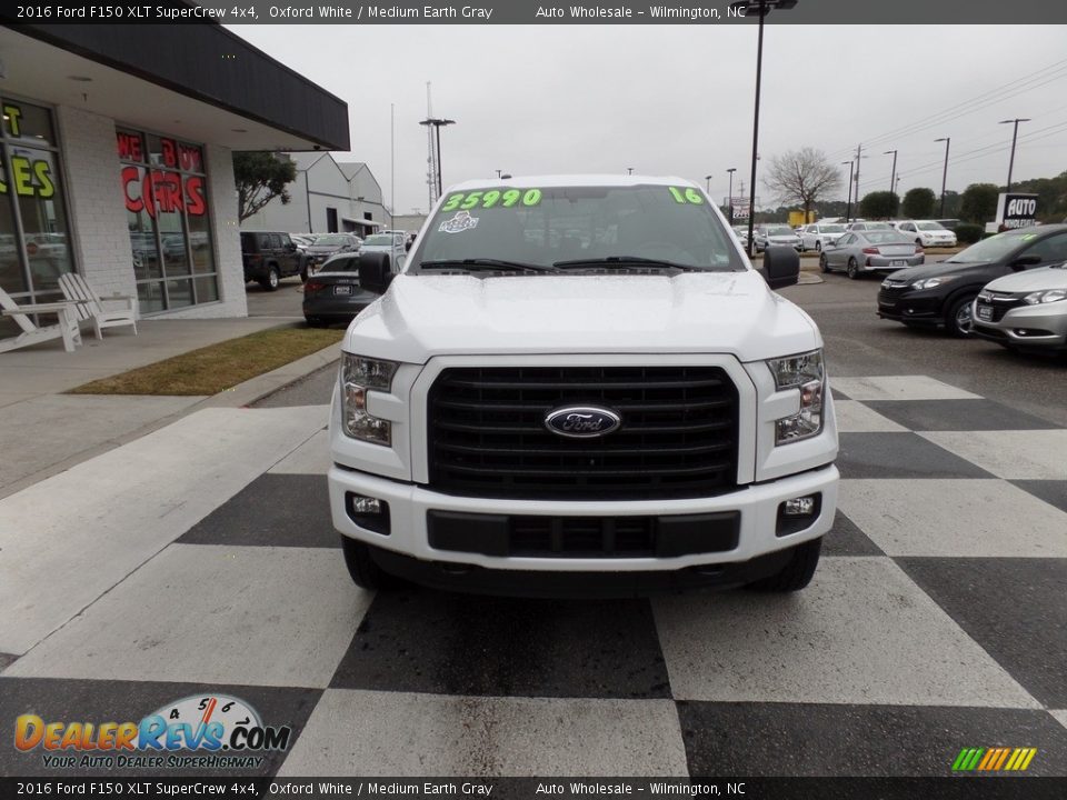2016 Ford F150 XLT SuperCrew 4x4 Oxford White / Medium Earth Gray Photo #2