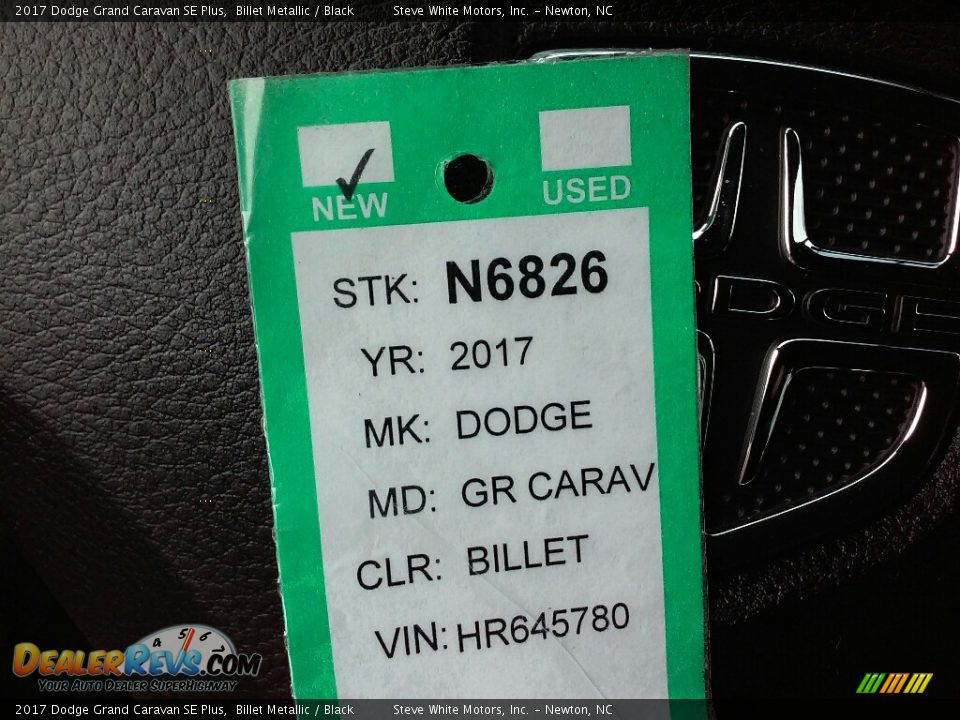 2017 Dodge Grand Caravan SE Plus Billet Metallic / Black Photo #28