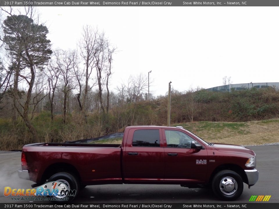 2017 Ram 3500 Tradesman Crew Cab Dual Rear Wheel Delmonico Red Pearl / Black/Diesel Gray Photo #5