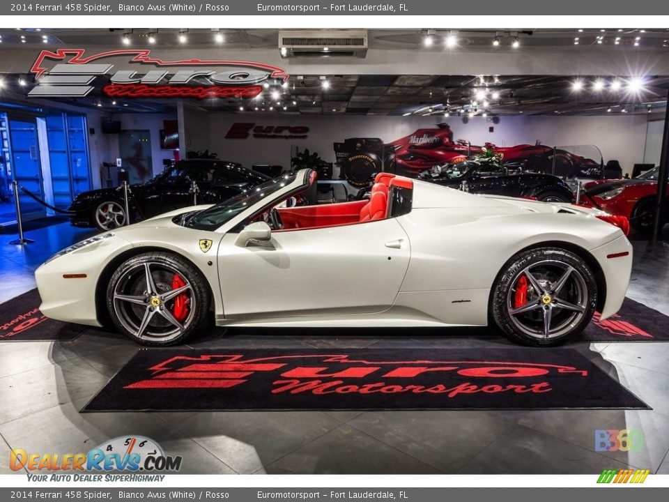 2014 Ferrari 458 Spider Bianco Avus (White) / Rosso Photo #2