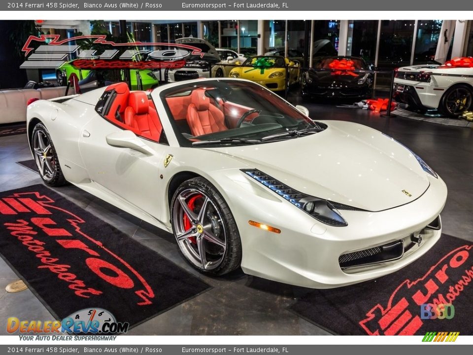 2014 Ferrari 458 Spider Bianco Avus (White) / Rosso Photo #5