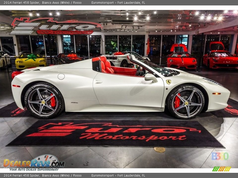 2014 Ferrari 458 Spider Bianco Avus (White) / Rosso Photo #6