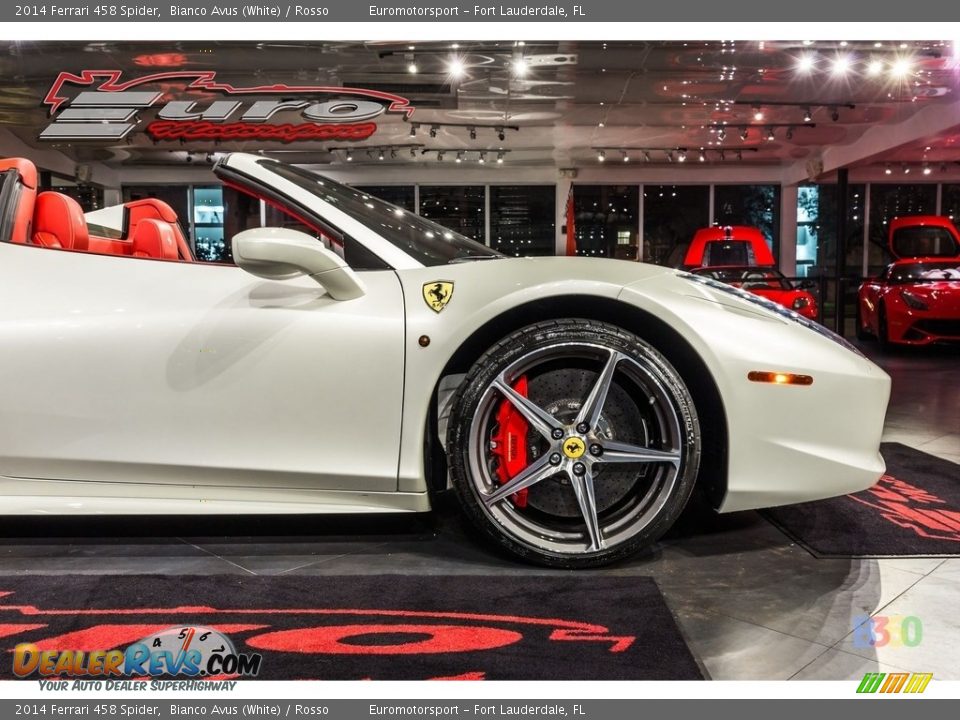 2014 Ferrari 458 Spider Bianco Avus (White) / Rosso Photo #14