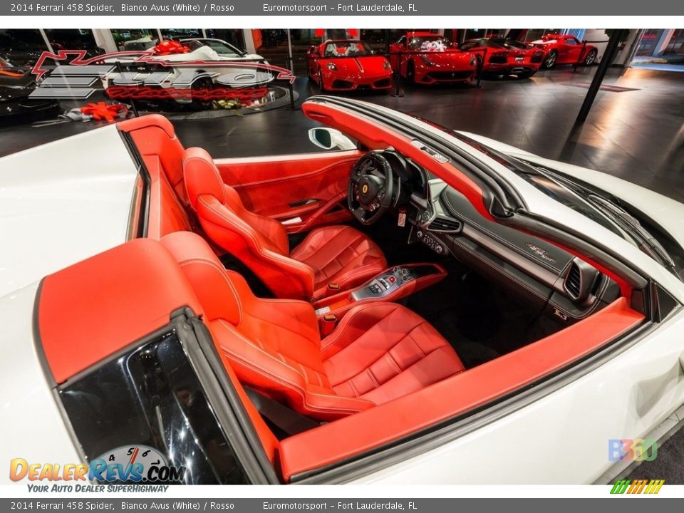 2014 Ferrari 458 Spider Bianco Avus (White) / Rosso Photo #22
