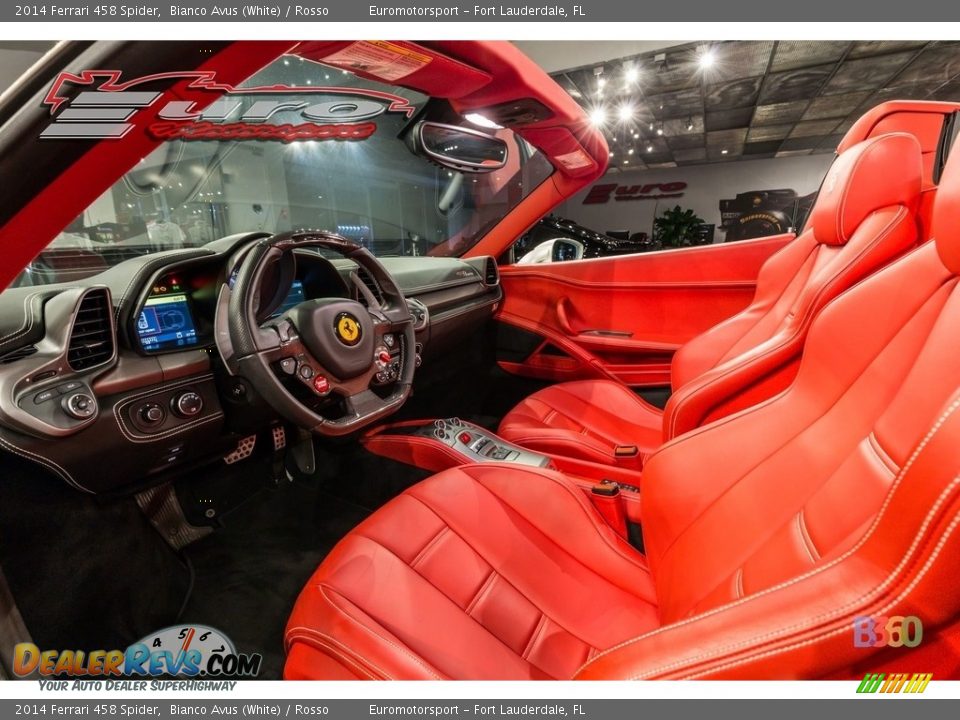 2014 Ferrari 458 Spider Bianco Avus (White) / Rosso Photo #24