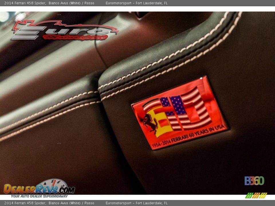 2014 Ferrari 458 Spider Bianco Avus (White) / Rosso Photo #28