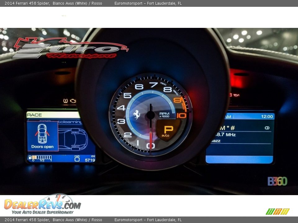 2014 Ferrari 458 Spider Bianco Avus (White) / Rosso Photo #31