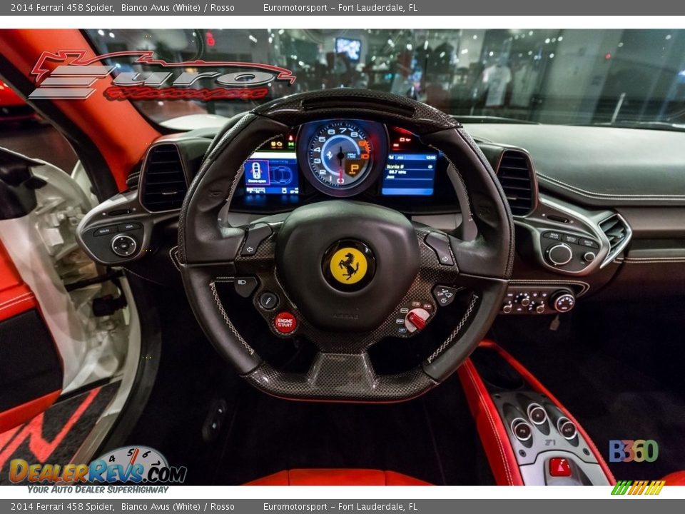 2014 Ferrari 458 Spider Bianco Avus (White) / Rosso Photo #32