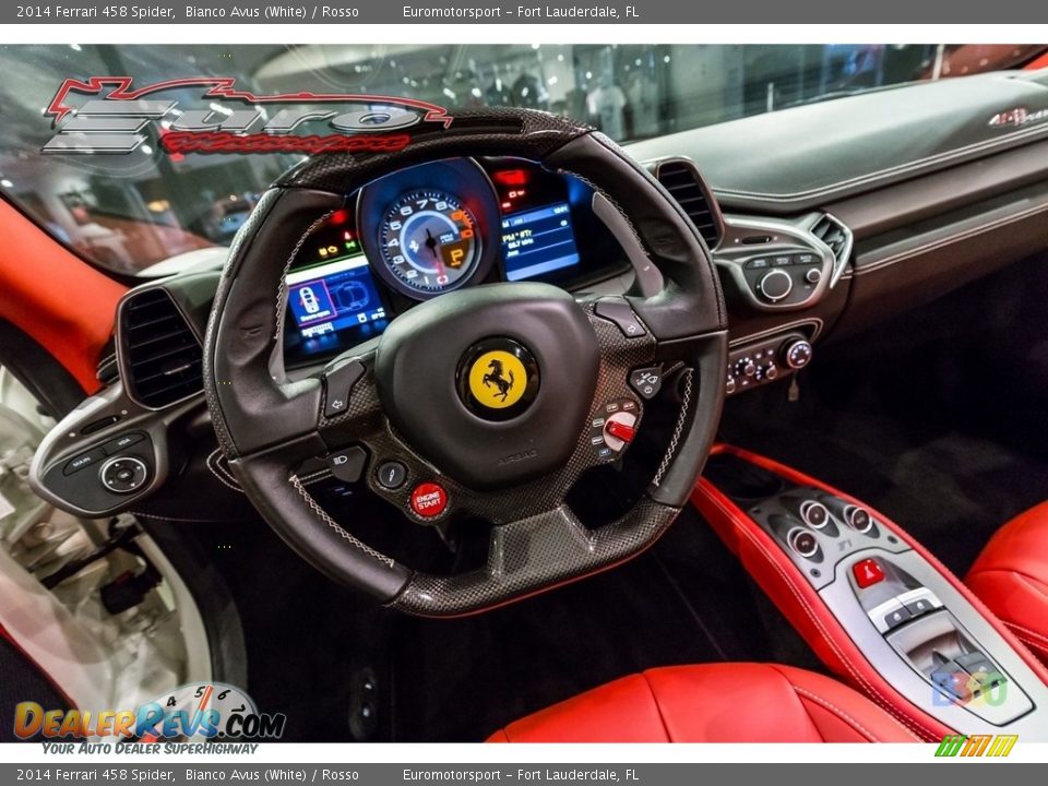 2014 Ferrari 458 Spider Bianco Avus (White) / Rosso Photo #33