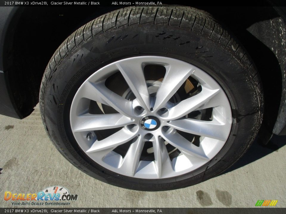 2017 BMW X3 xDrive28i Glacier Silver Metallic / Black Photo #3