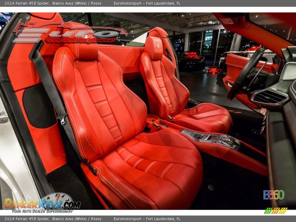 2014 Ferrari 458 Spider Bianco Avus (White) / Rosso Photo #42
