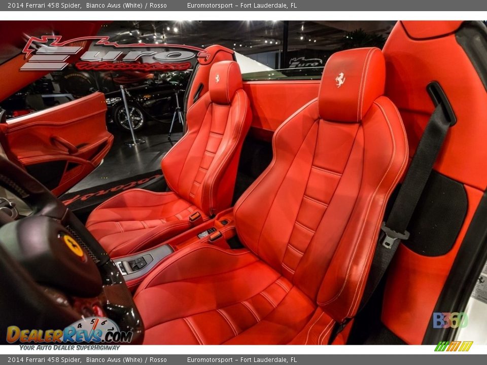 2014 Ferrari 458 Spider Bianco Avus (White) / Rosso Photo #43