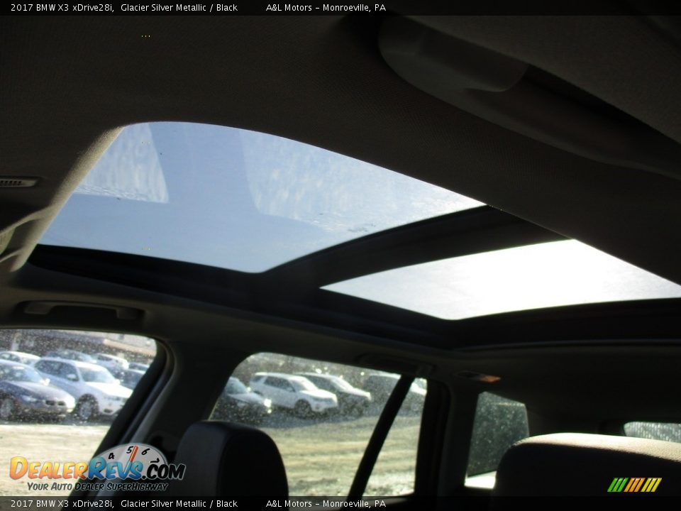 2017 BMW X3 xDrive28i Glacier Silver Metallic / Black Photo #10