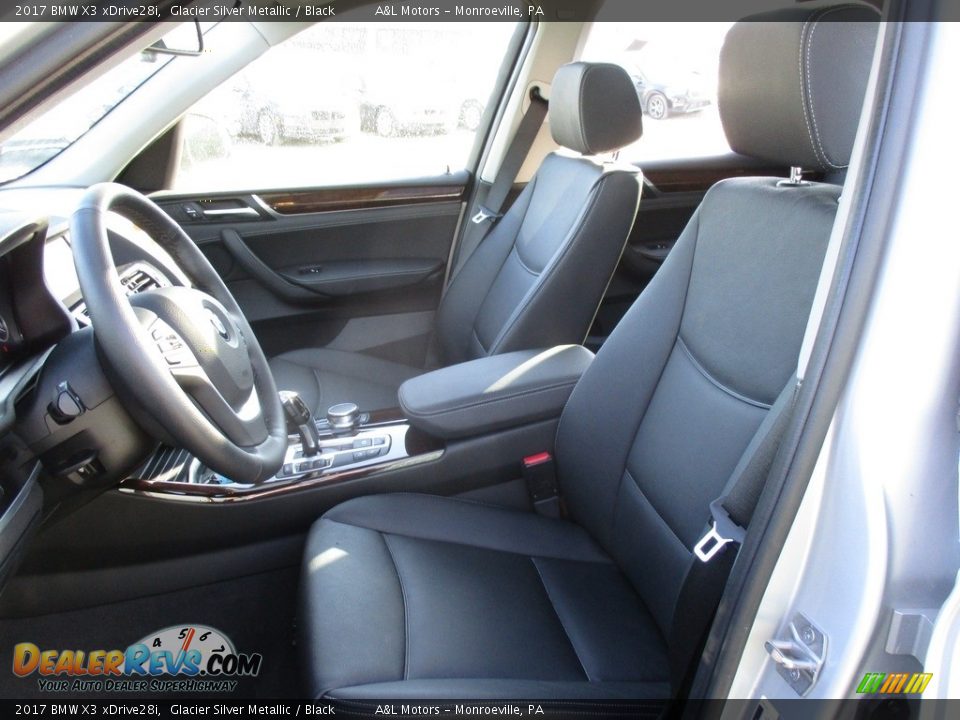 2017 BMW X3 xDrive28i Glacier Silver Metallic / Black Photo #12