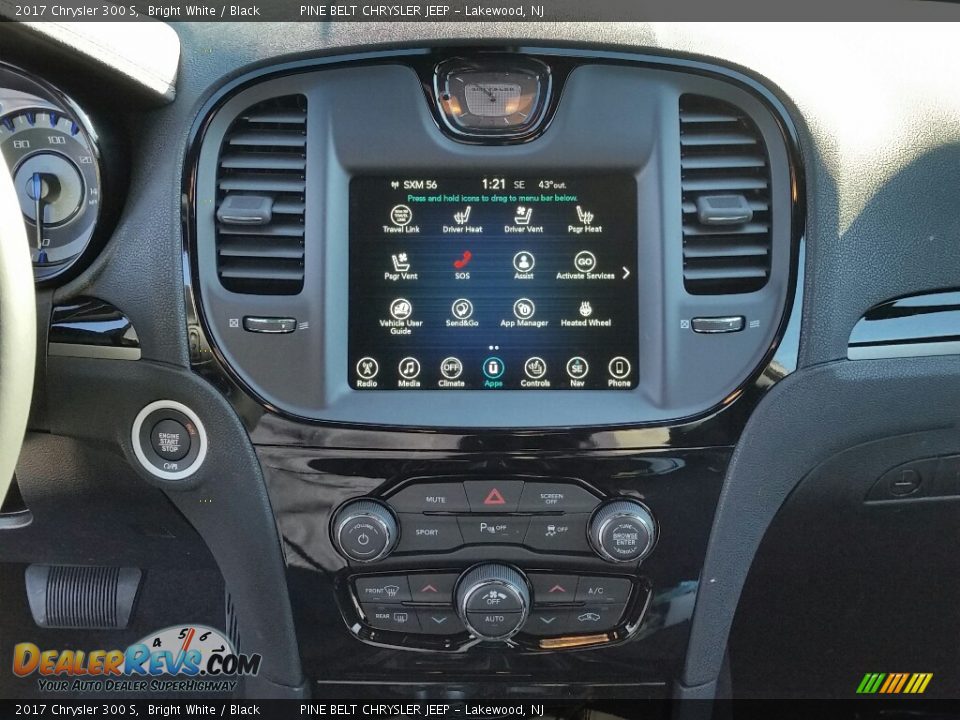 2017 Chrysler 300 S Bright White / Black Photo #9