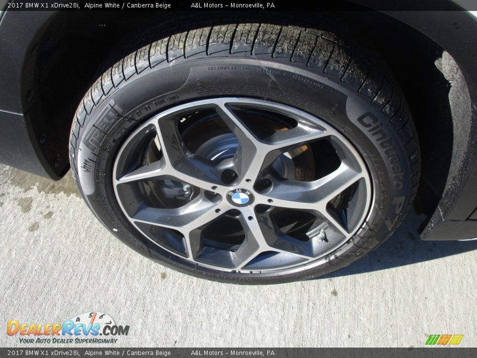 2017 BMW X1 xDrive28i Alpine White / Canberra Beige Photo #3