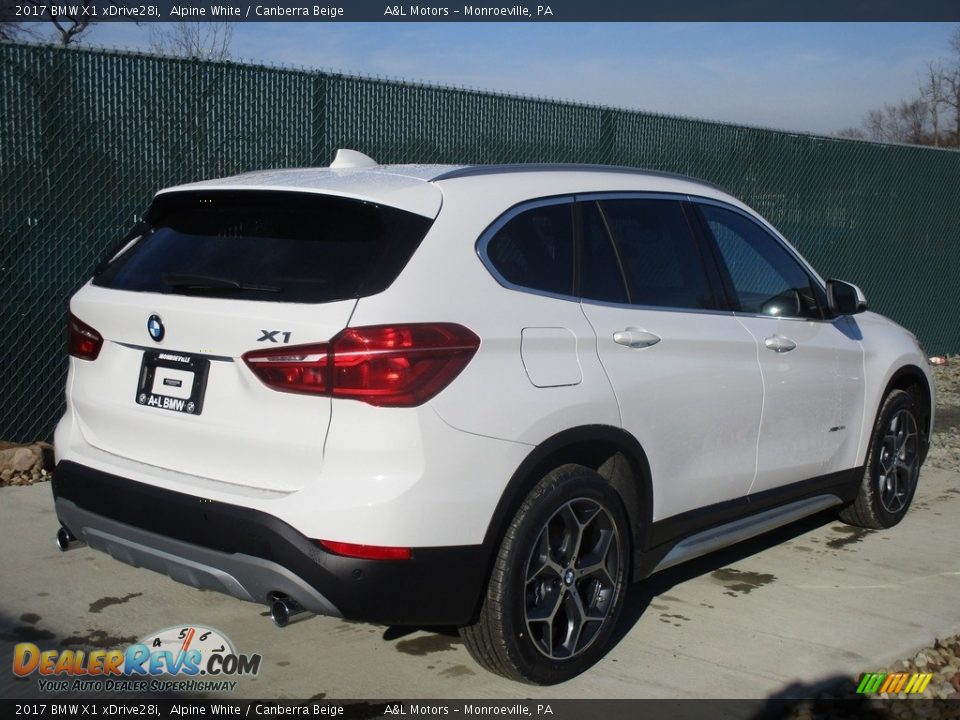 2017 BMW X1 xDrive28i Alpine White / Canberra Beige Photo #4