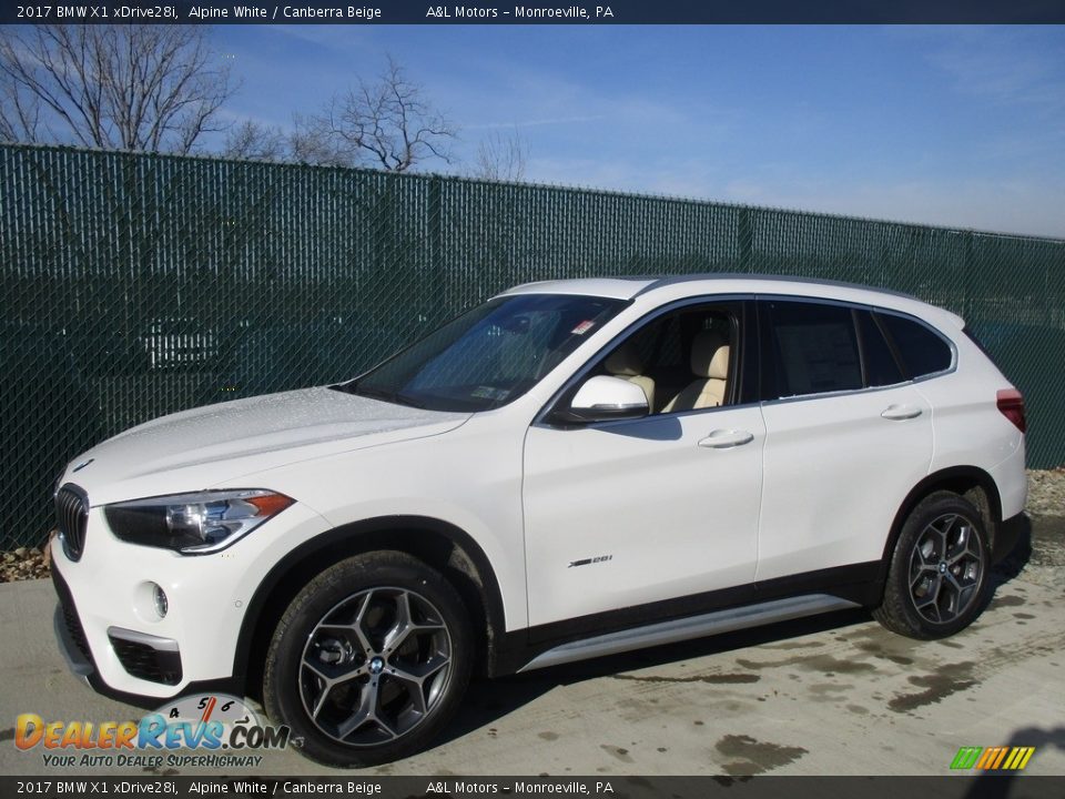 2017 BMW X1 xDrive28i Alpine White / Canberra Beige Photo #7
