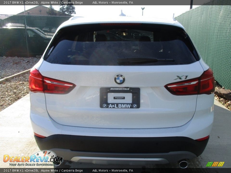2017 BMW X1 xDrive28i Alpine White / Canberra Beige Photo #9